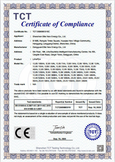 Κίνα Shenzhen Elite New Energy Co., Ltd. Πιστοποιήσεις